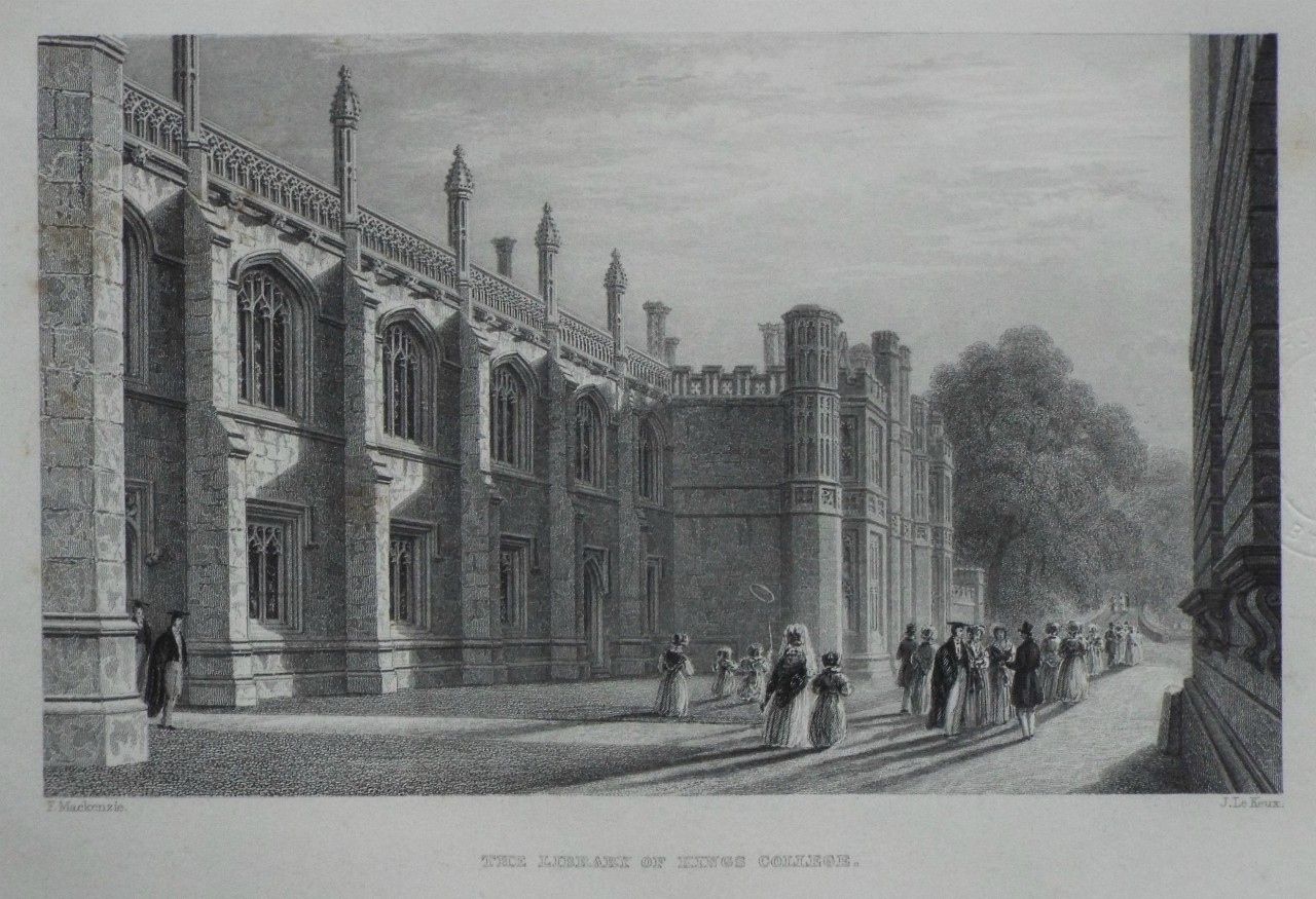 Print - The Library of Kings College. - Le