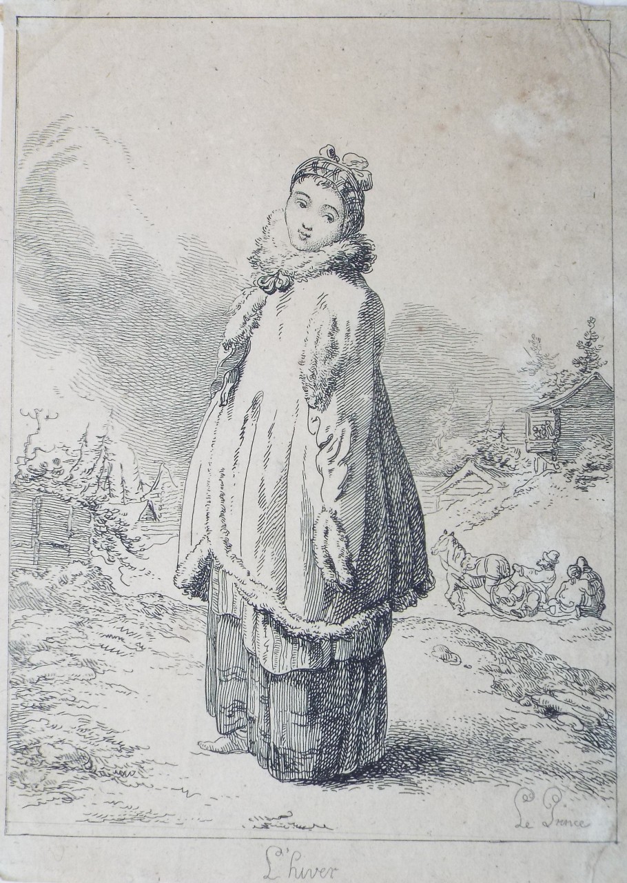 Etching - L'hiver - Rowlandson