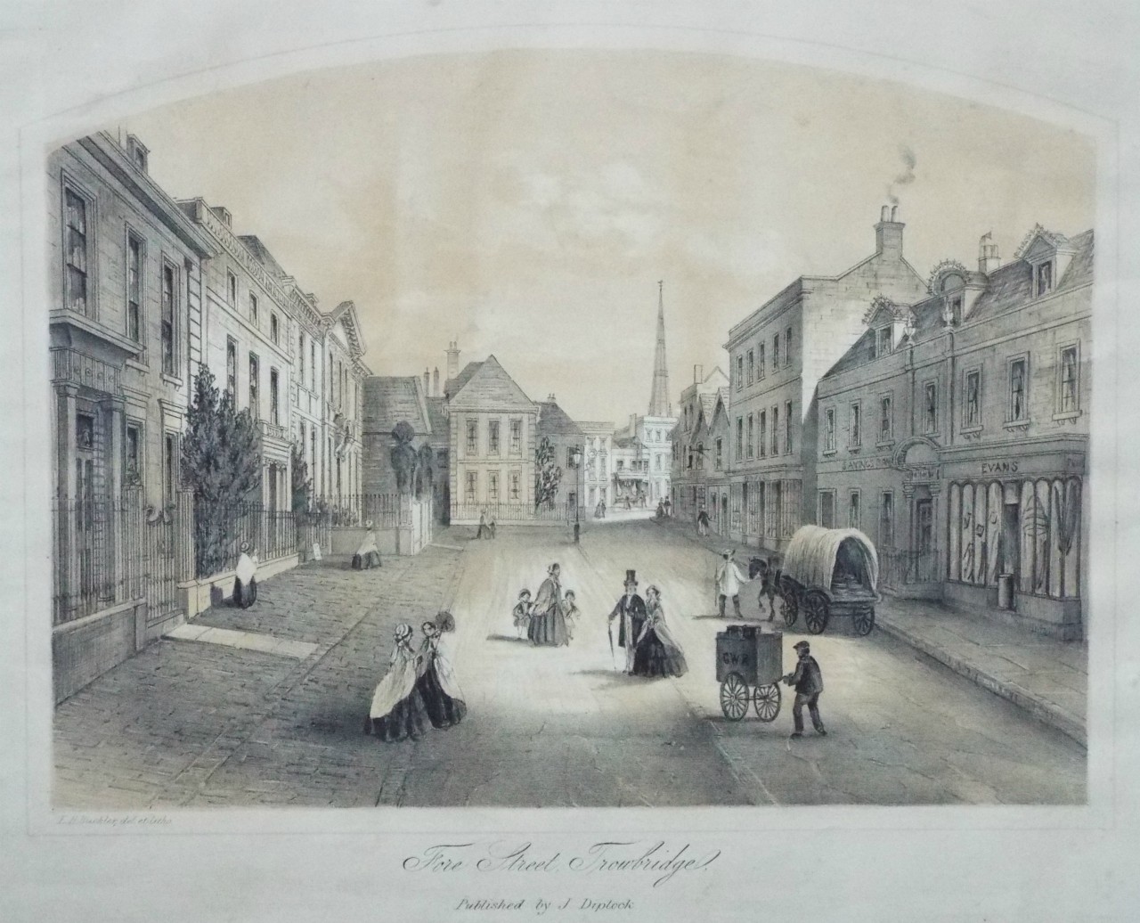 Lithograph - Fore Street, Trowbridge