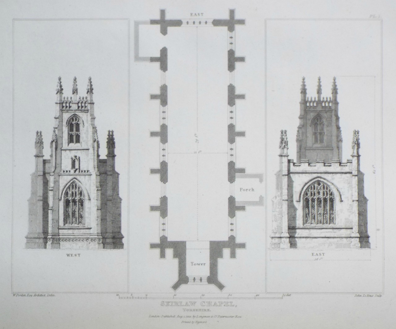 Print - Skirlaw Chapel, Yorkshire. - Le