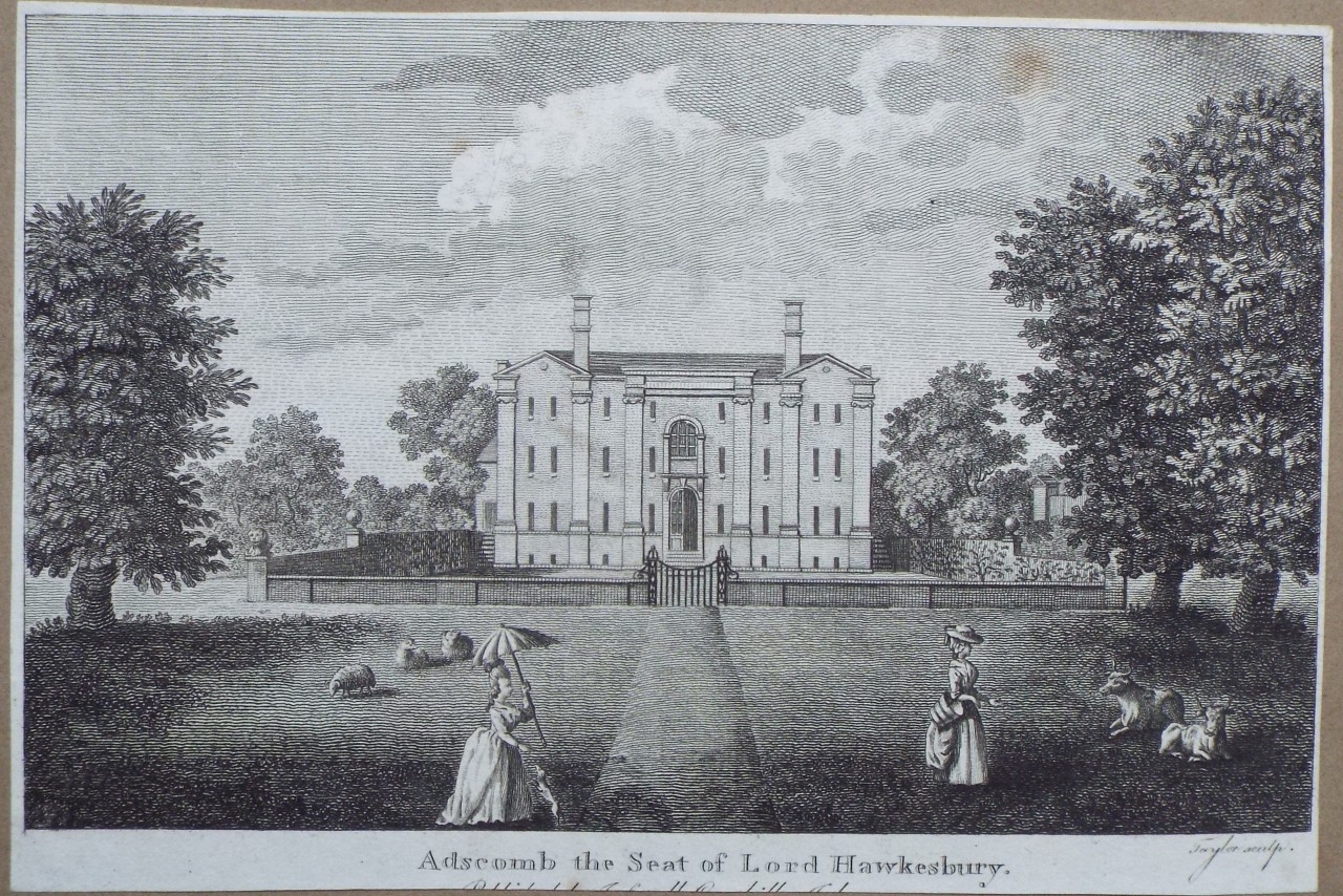 Print - Adscomb the Seat of Lord Hawkesbury. - 