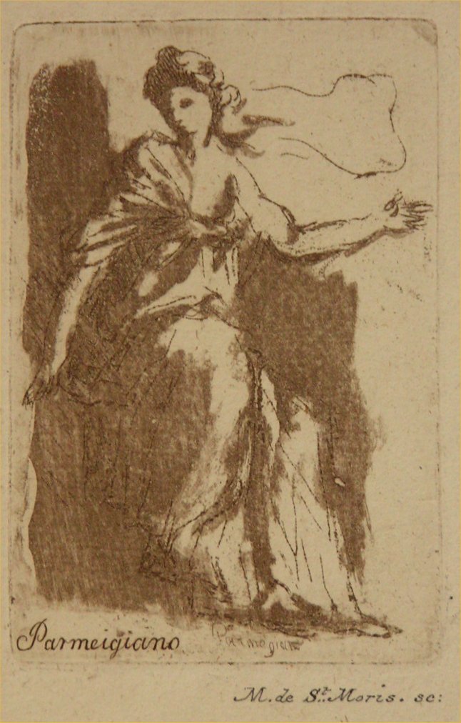 Aquatint - (Woman with one arm raised) - St.Moris