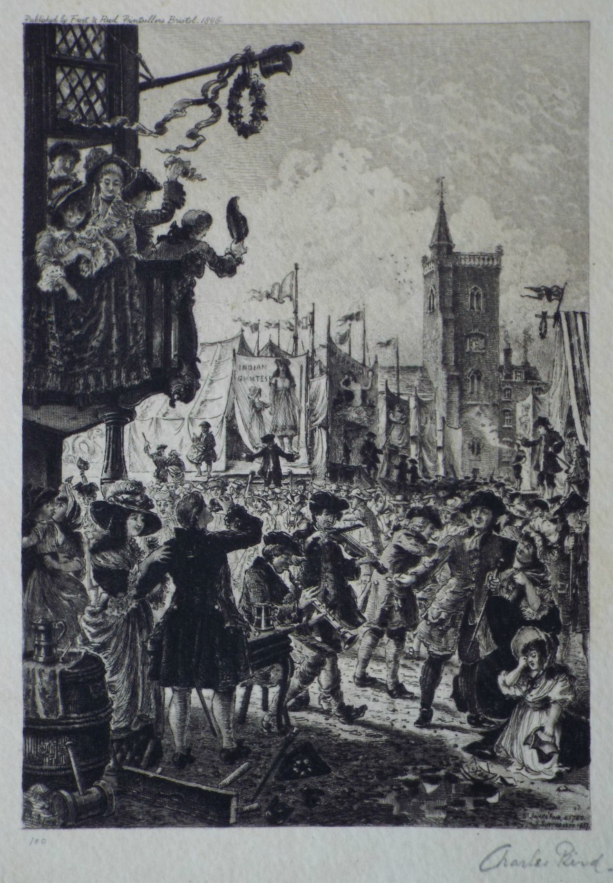 Etching - St. James's Fair, 21780. Suppressed 1837. - Bird