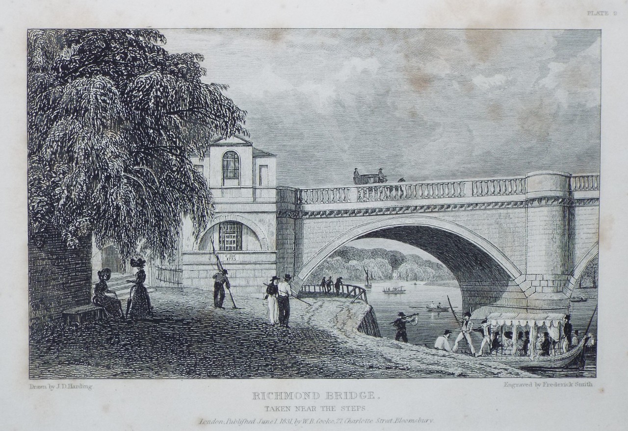 Print - Richmond Bridge. Taken from near the Steps. - Smith