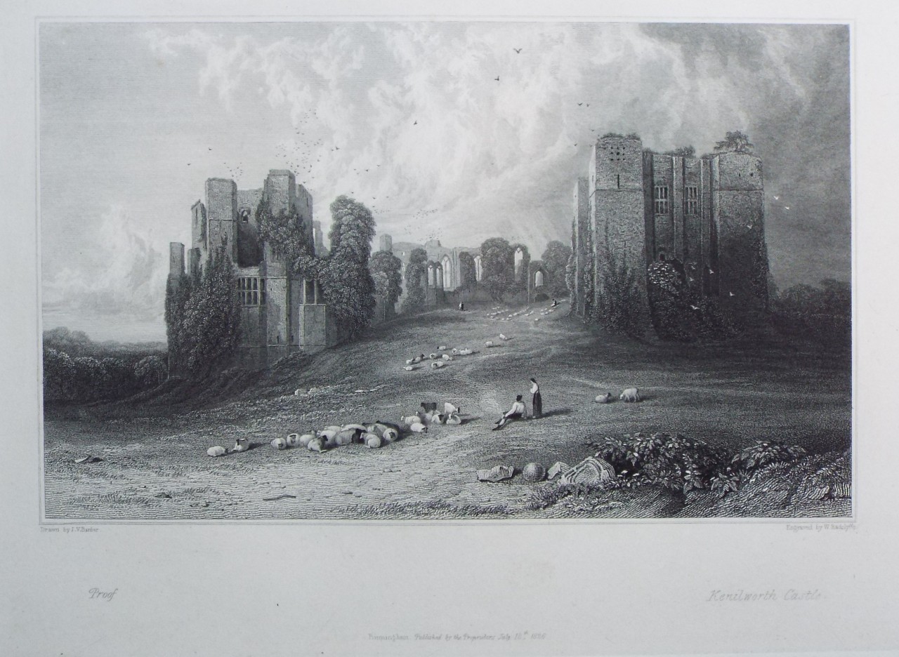 Print - Kenilworth Castle. - Radclyffe