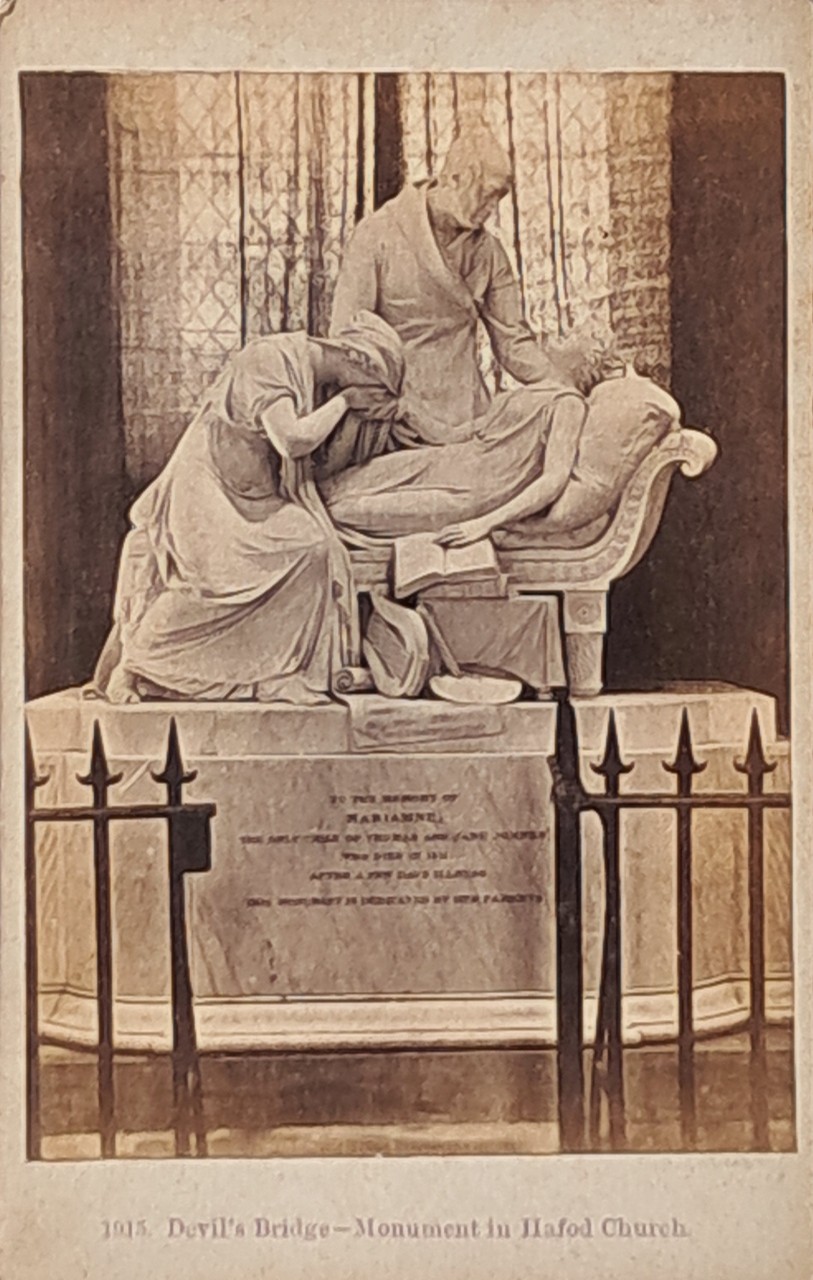 Photograph - Devil's Bridge - Monument in Hafod Church.