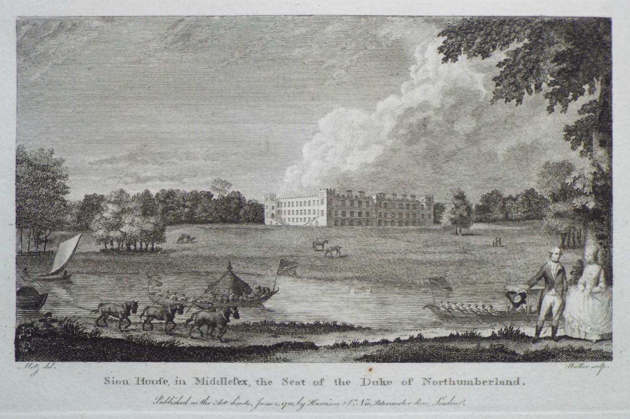 Print - Sion House, in Middlesex, the Seat of - 