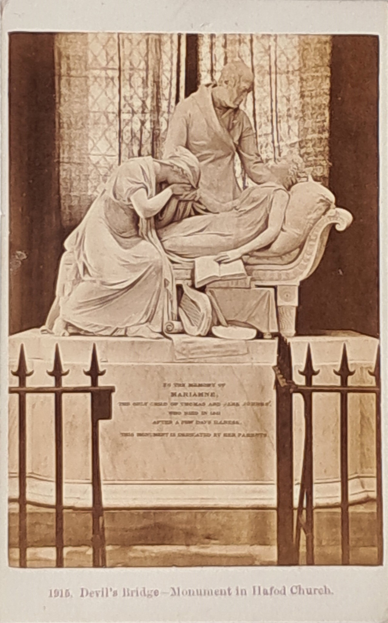 Photograph - Devil's Bridge - Monument in Hafod Church.