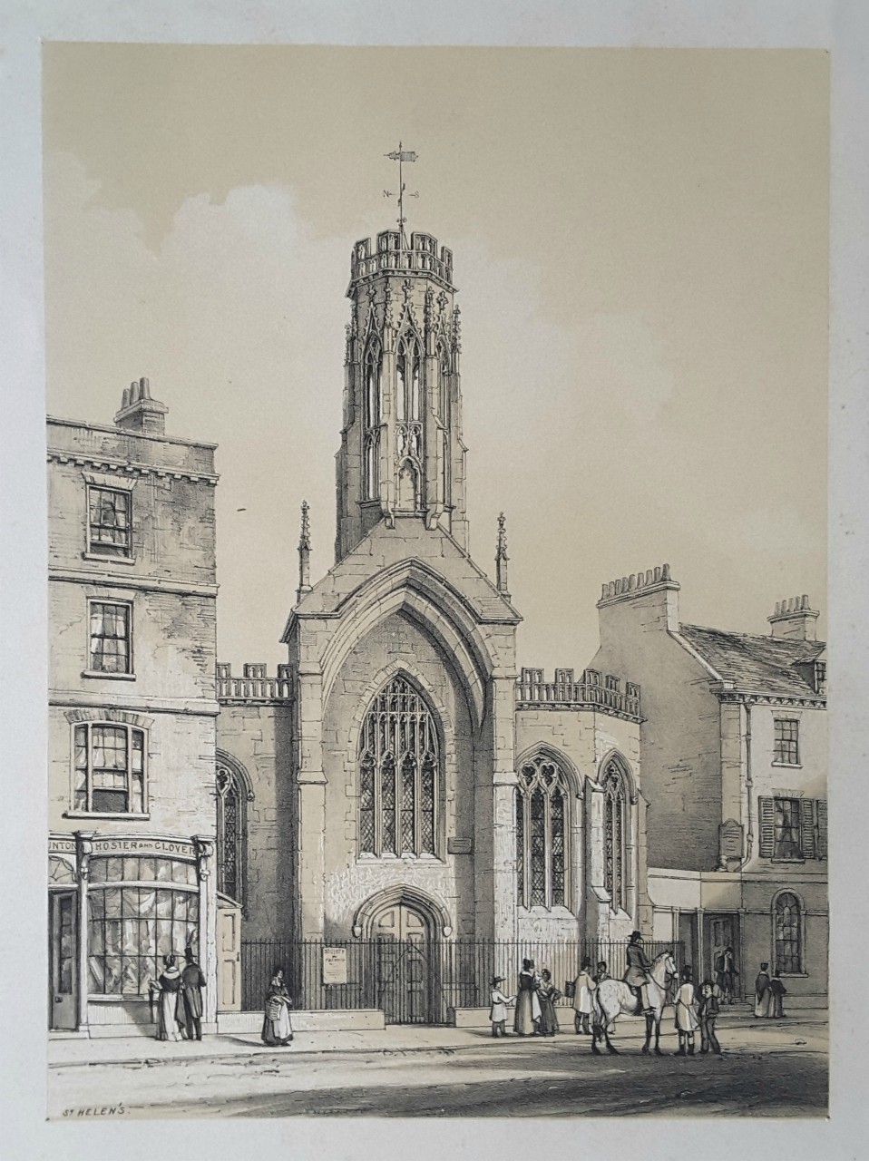 Lithograph - St. Helen's - Monkhouse