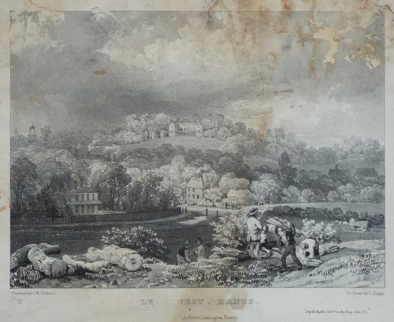 Lithograph - Lyndhurst, Hants. - Haghe