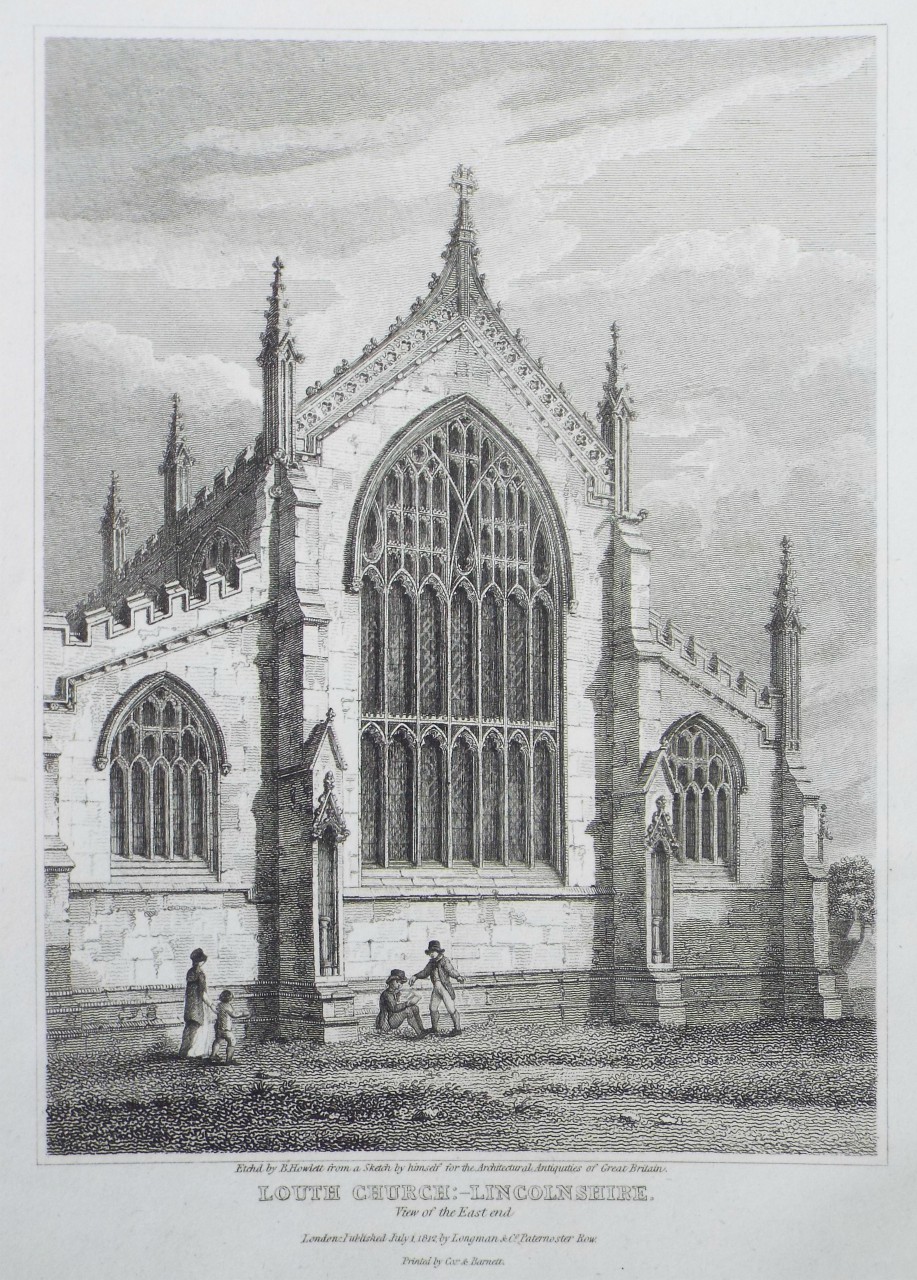 Print - Louth Church: - Lincolnshire. View of the East end - Howlett