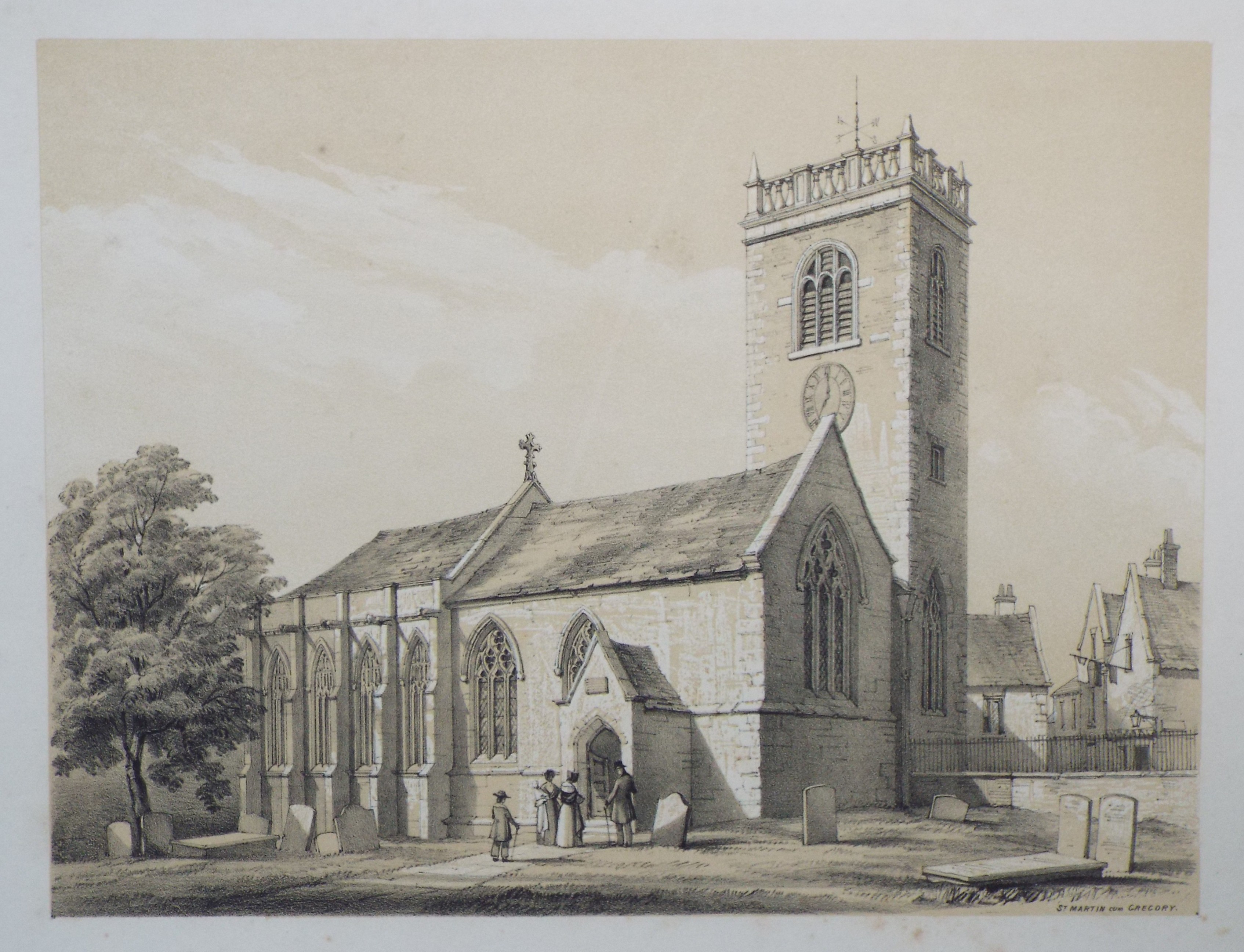 Lithograph - St. Martin cum Gregory. - Monkhouse