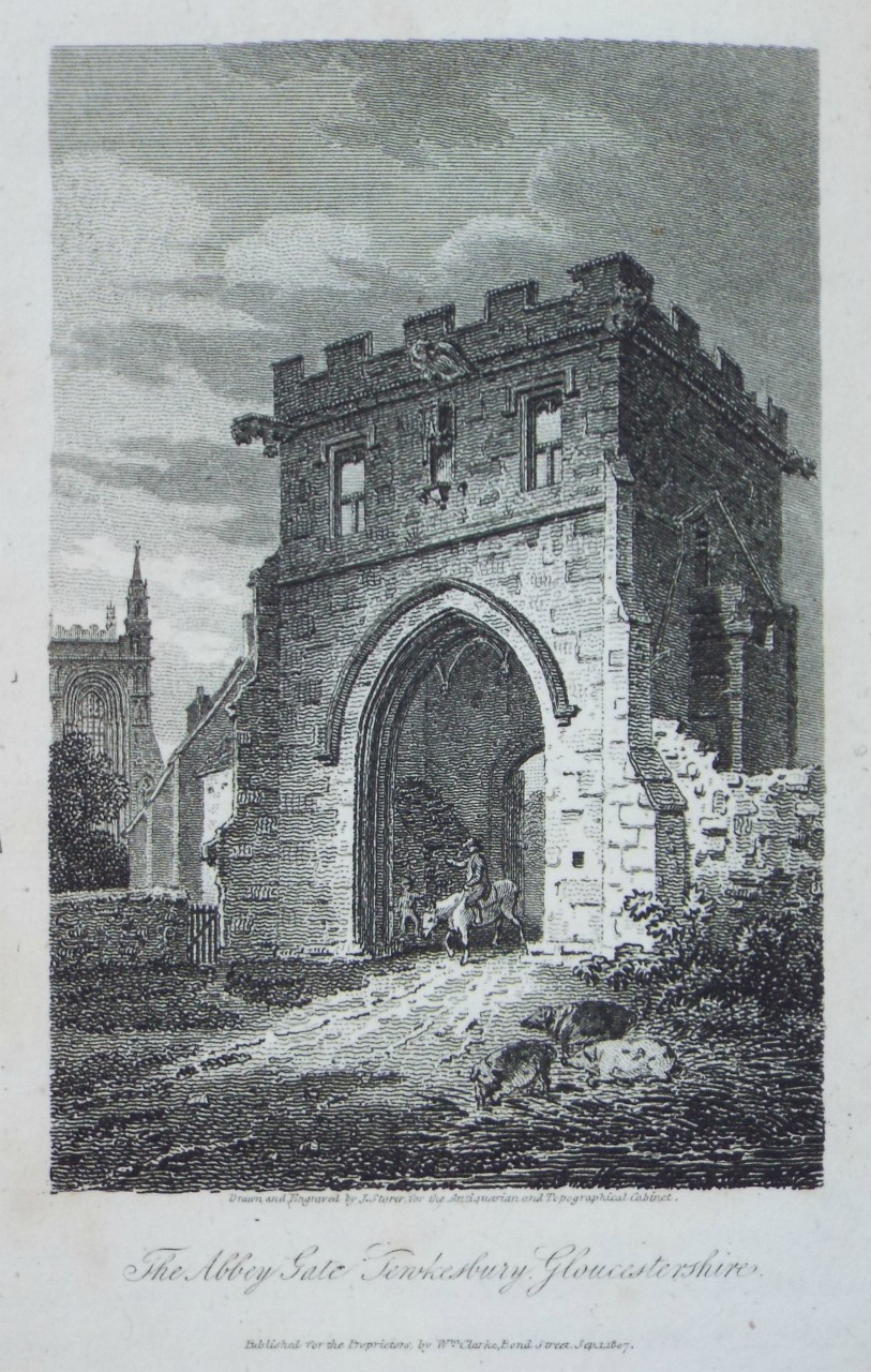 Print - The Abbey Gate, Tewkesbury, Gloucestershire. - Storer