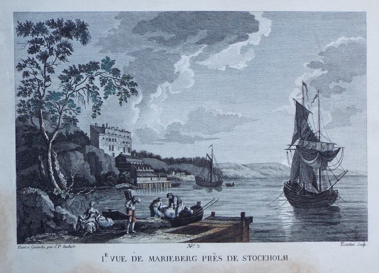 Print - 1e Vue de Marieberg pres de Stockholm - 