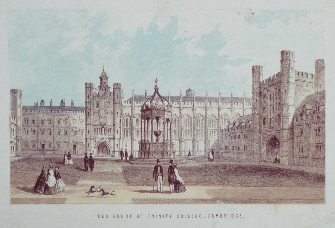 Chromo-lithograph - Old Court of Trinity College - Cambridge.