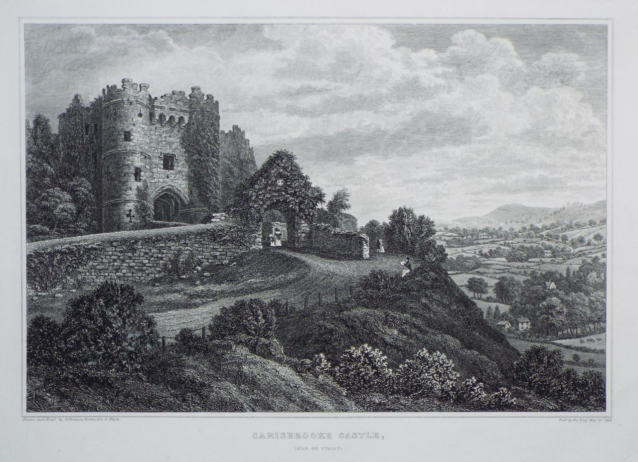 Print - Carisbrooke Castle, Isle of Wight. - Brannon