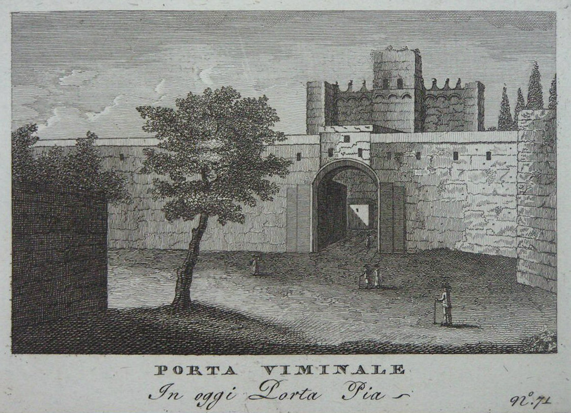 Print - Porta Viminale In oggi Porta Pia