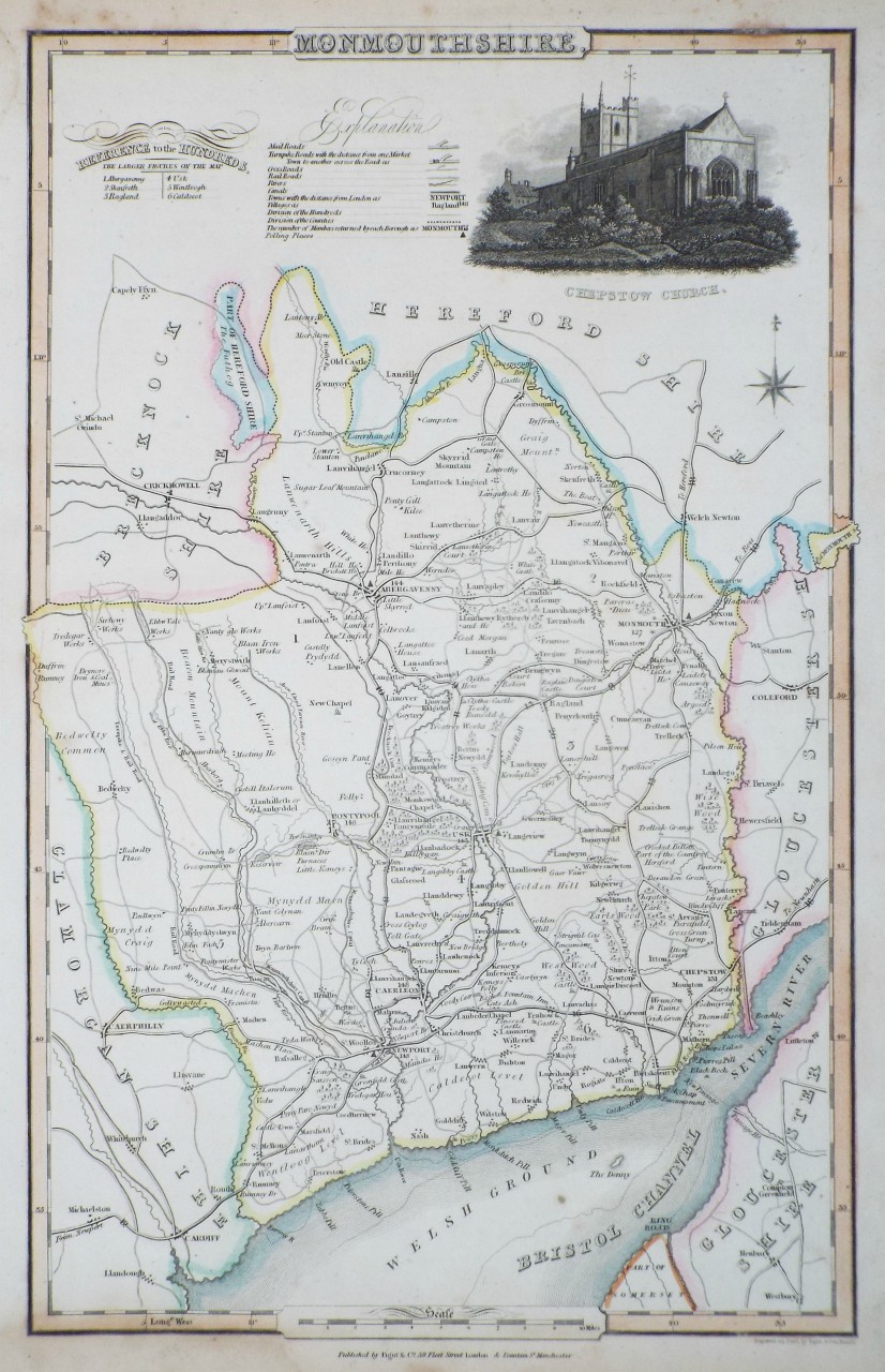 Map of Monmouthshire - Pigot