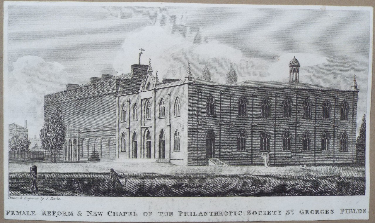 Print - Female Reform & New Chapel of the Philanthropic Society St. Georges Fields. - Rawle