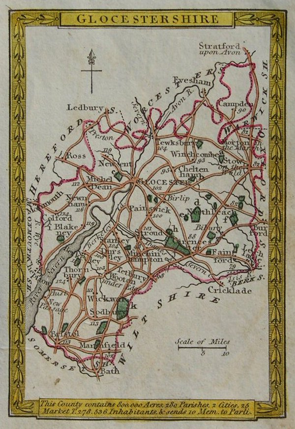 Map of Gloucestershire - Hodgson