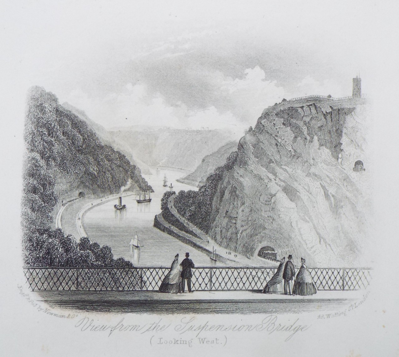 Steel Vignette - View from the Clifton Suspension Bridge (Looking West.) - Newman