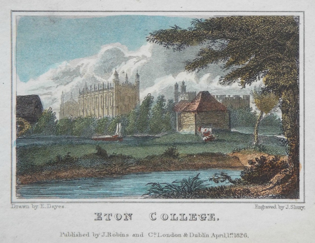 Print - Eton College. - Shury