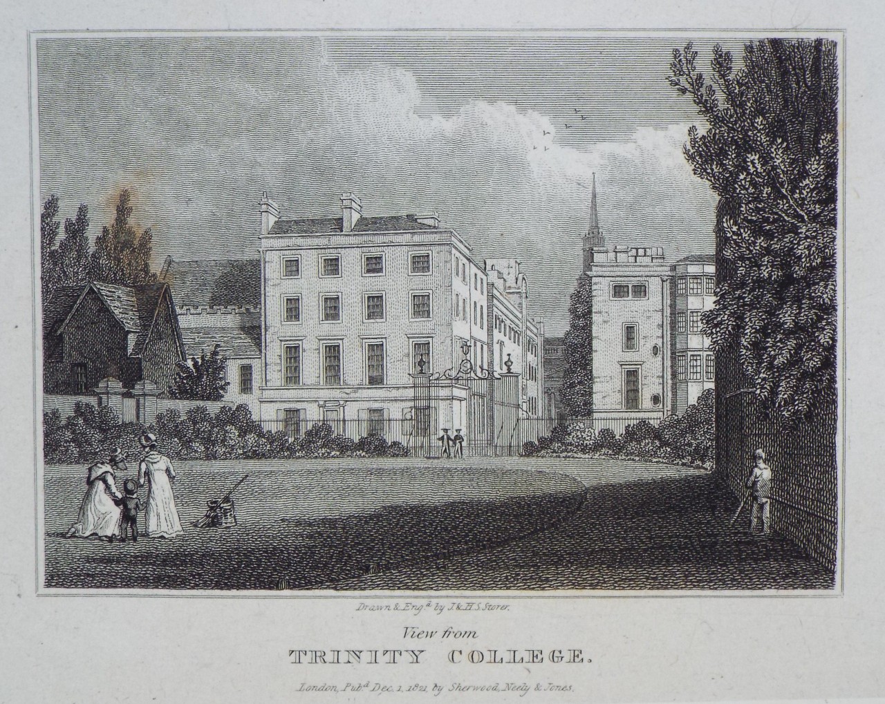 Print - View from Trinity College. - Storer