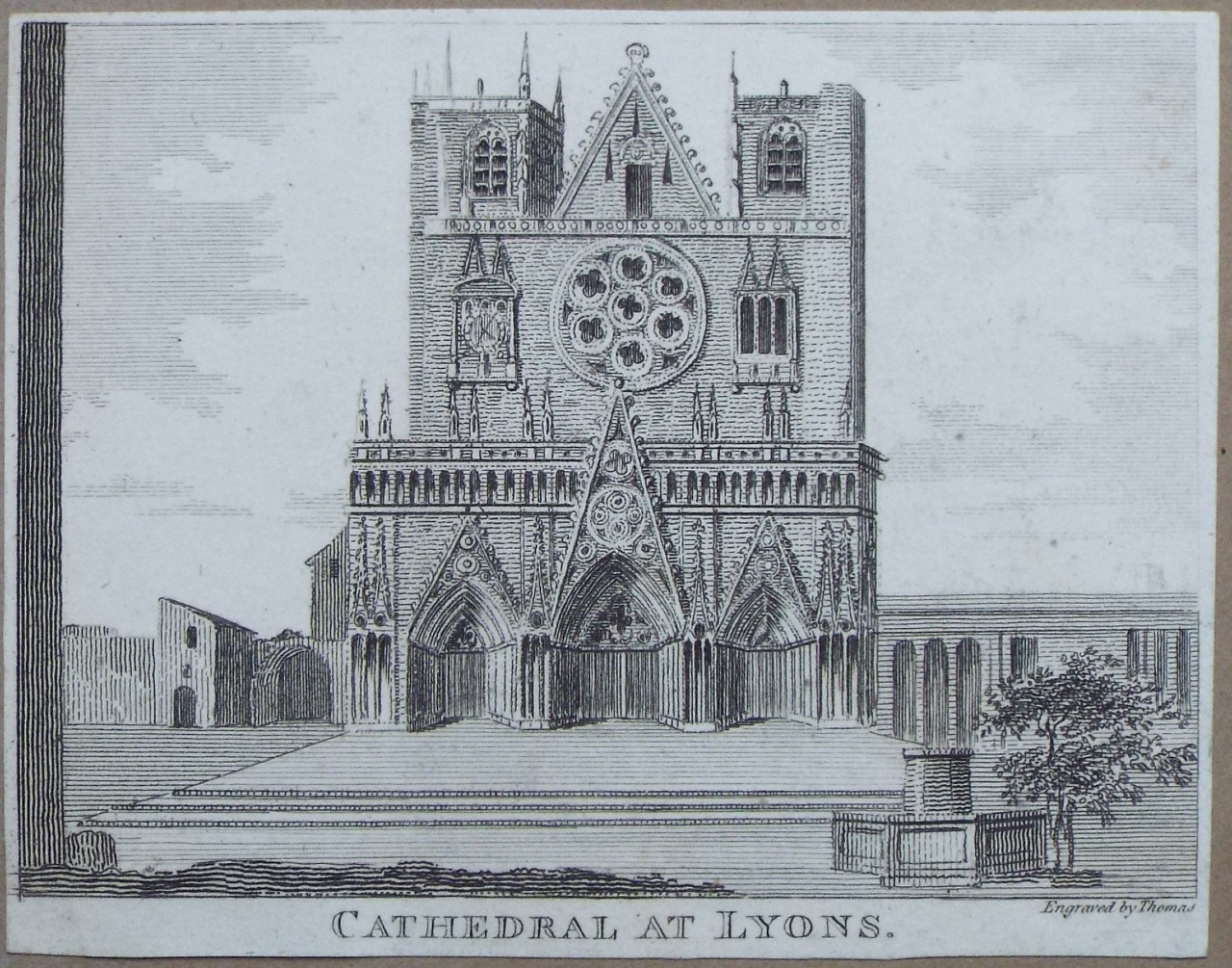 Print - Cathedral at Lyon. - 