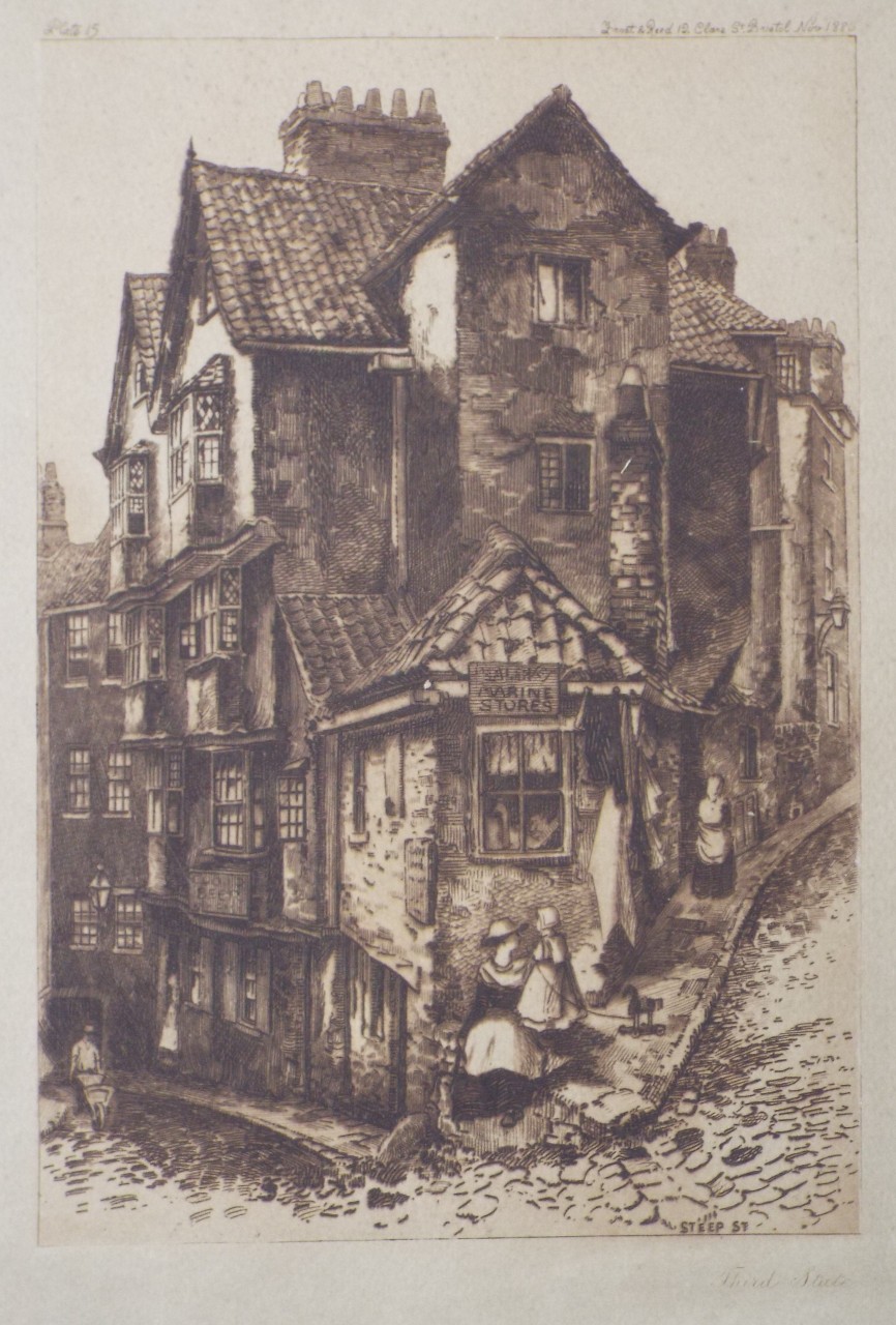 Etching - Steep St. - Bird