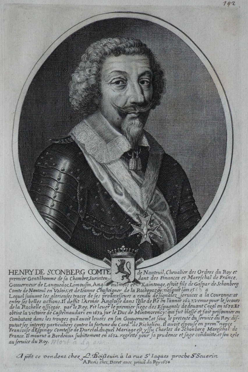 Print - Henry de Sconberg Cote de Nanteuil