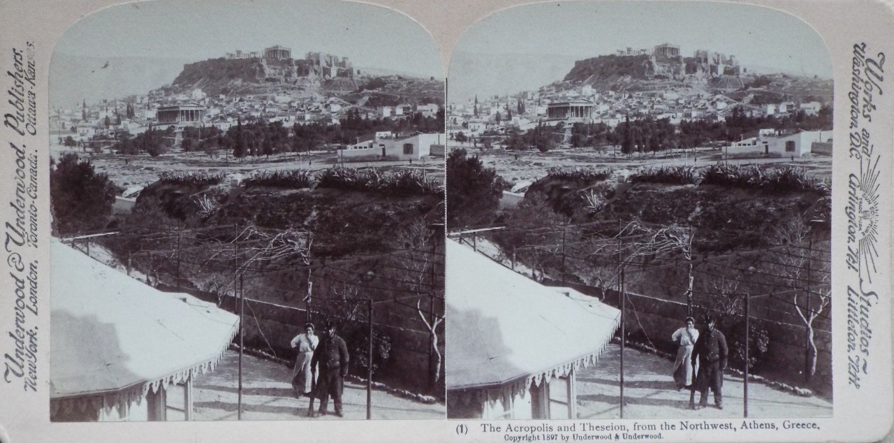 Photograph - The Acropolis and Theseion, from the Northwest, Athens, Greece.