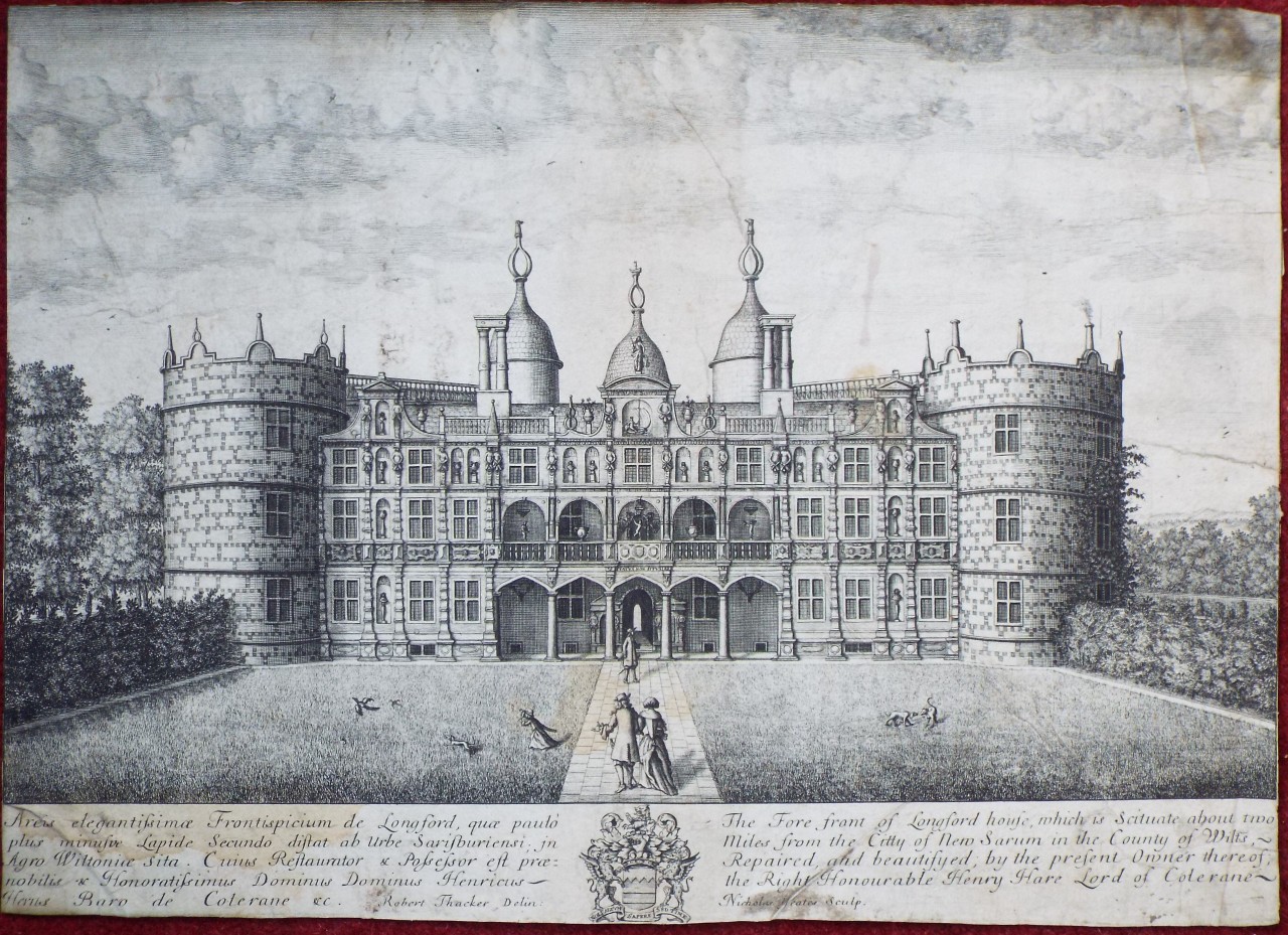 Print - The Fore front of Longford house ... - Yeates