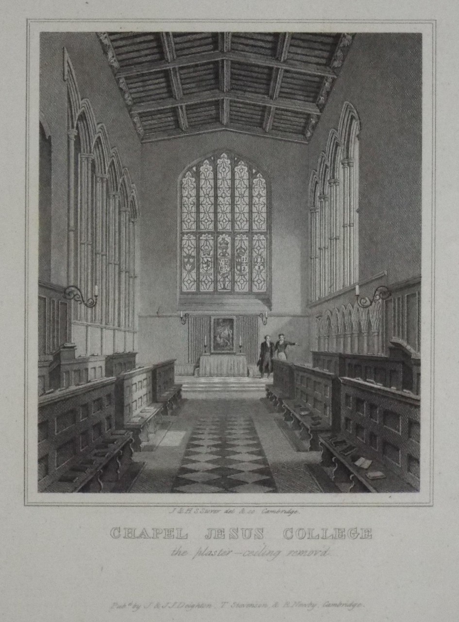 Print - Chapel Jesus College the plaster-ceiling Remov'd. - Storer