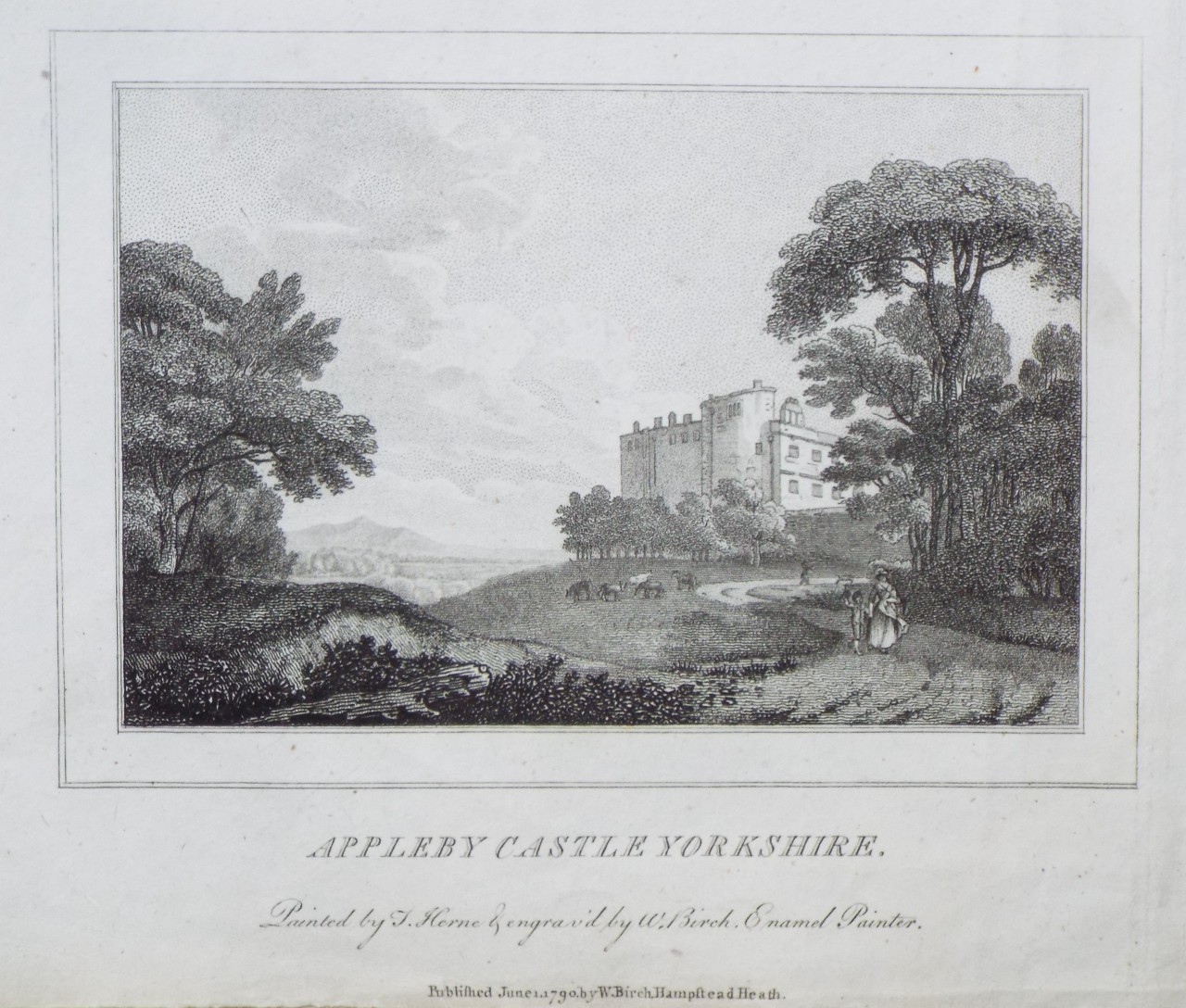 Print - Appleby Castle Yorkshire. - Birch