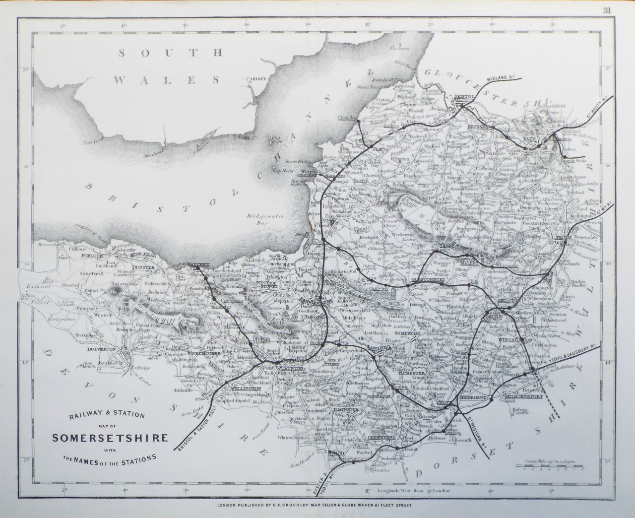 Map of Somerset