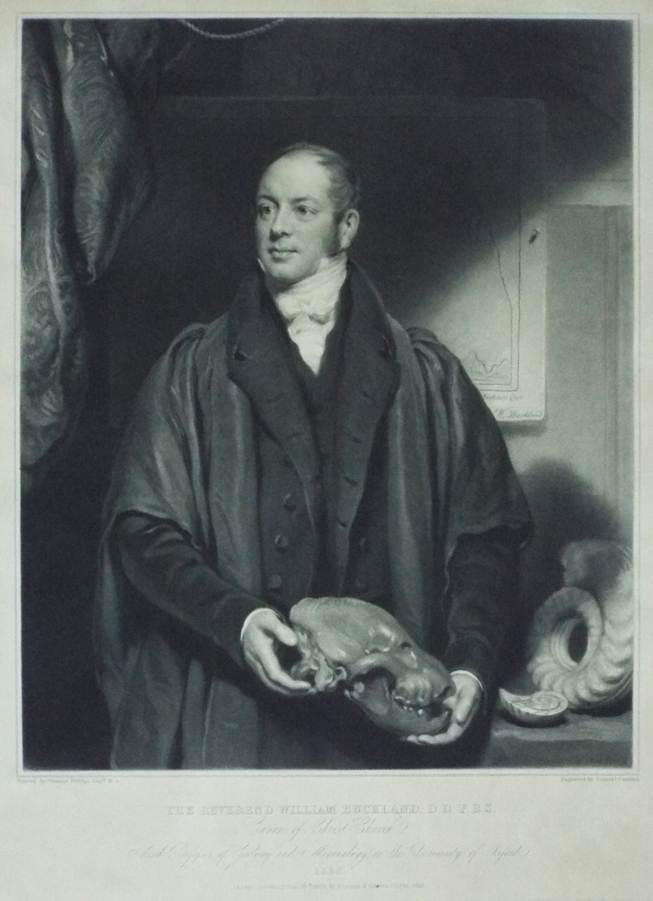 Mezzotint - The Reverend William Buckland, D.D. F.R.S. Canon of Christ Church And Professor of Geology and Mineralogy, in the University of Oxford. - Cousins