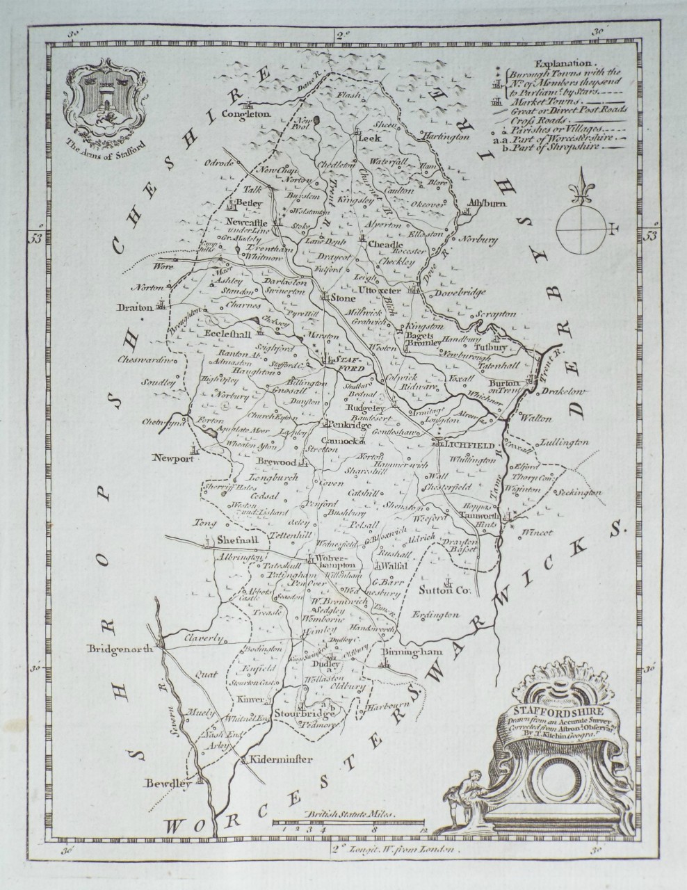 Map of Staffordshire