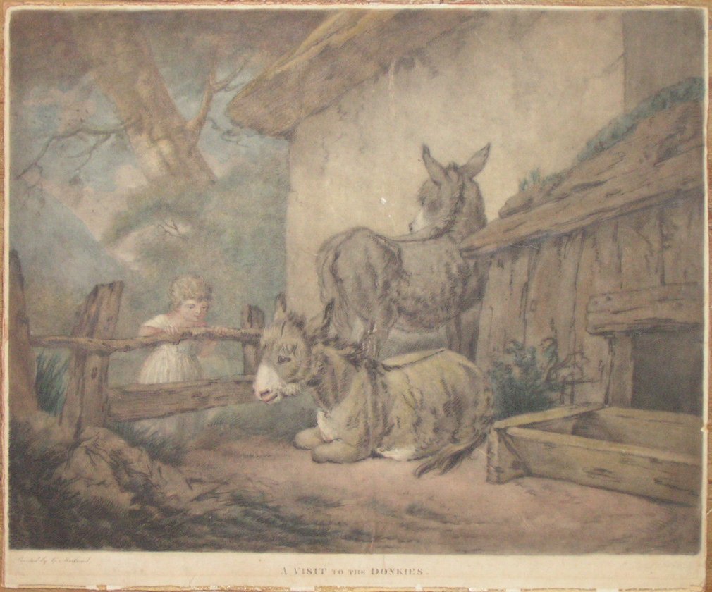 Mezzotint - A Visit to the Donkeys - Ward