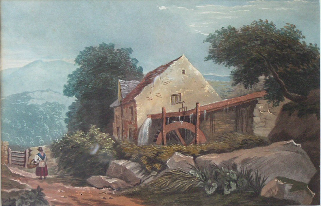 Aquatint - (Water Mill near Dolbenmaen North Wales