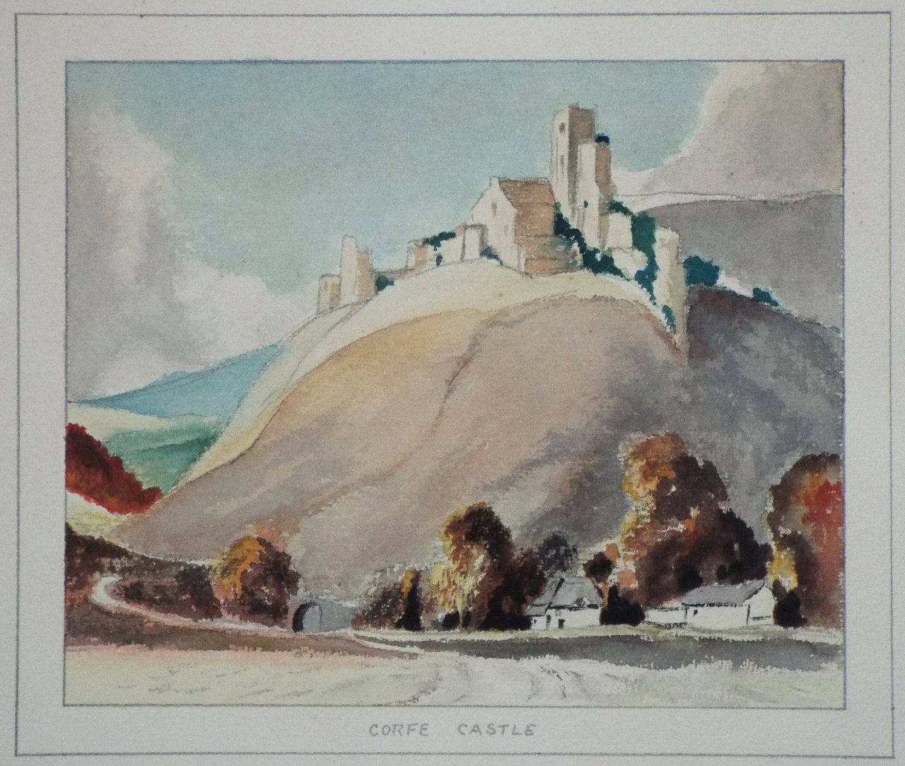 Watercolour - Corfe Castle