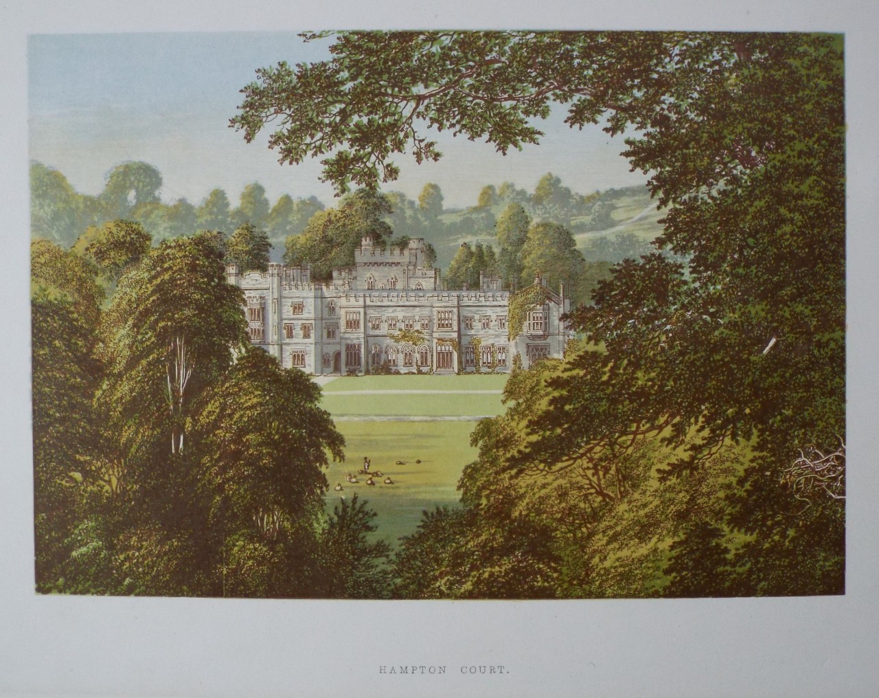Chromo-lithograph - Hampton Court.