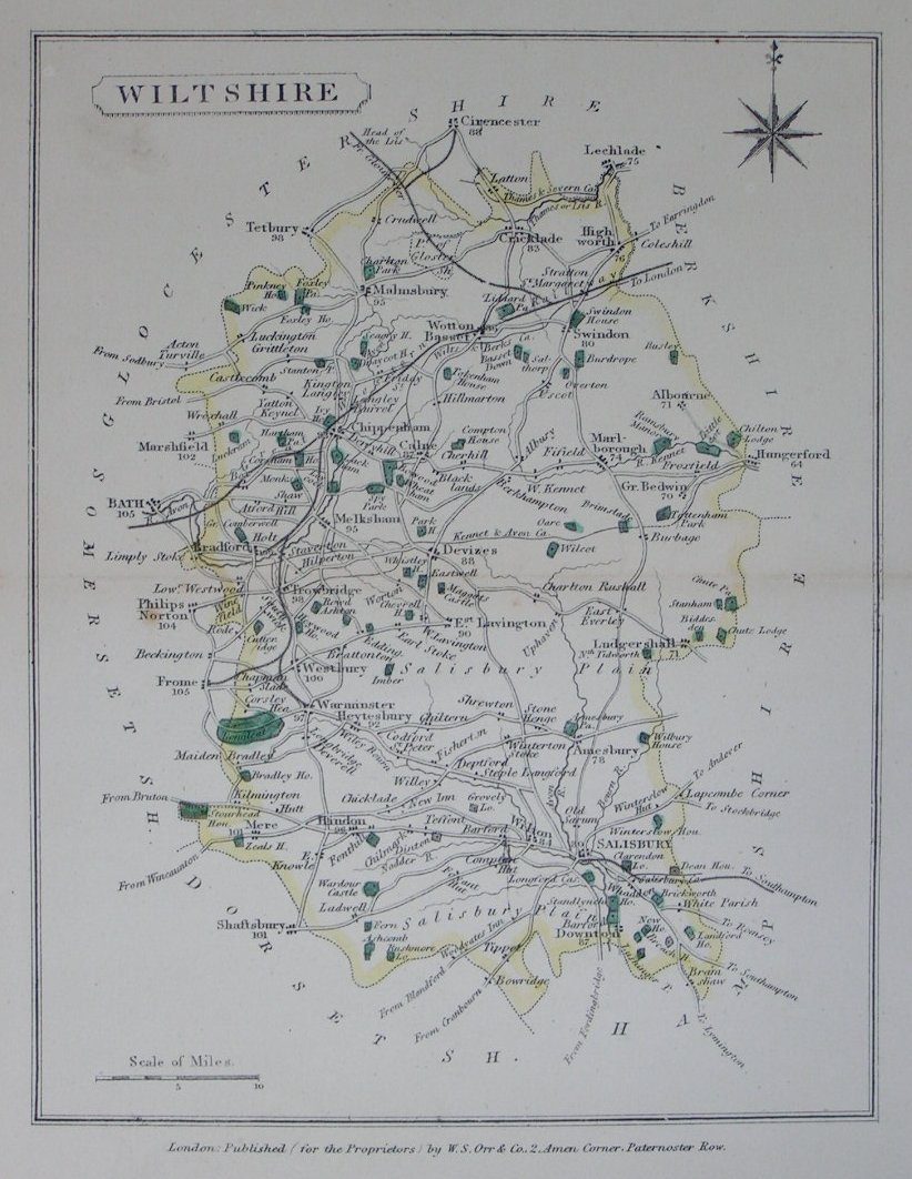 Map of Wiltshire - Teesdale