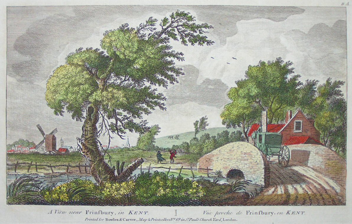 Print - A View near Frinsbury, in Kent. Vue Proche de Frinsbury, en Kent.