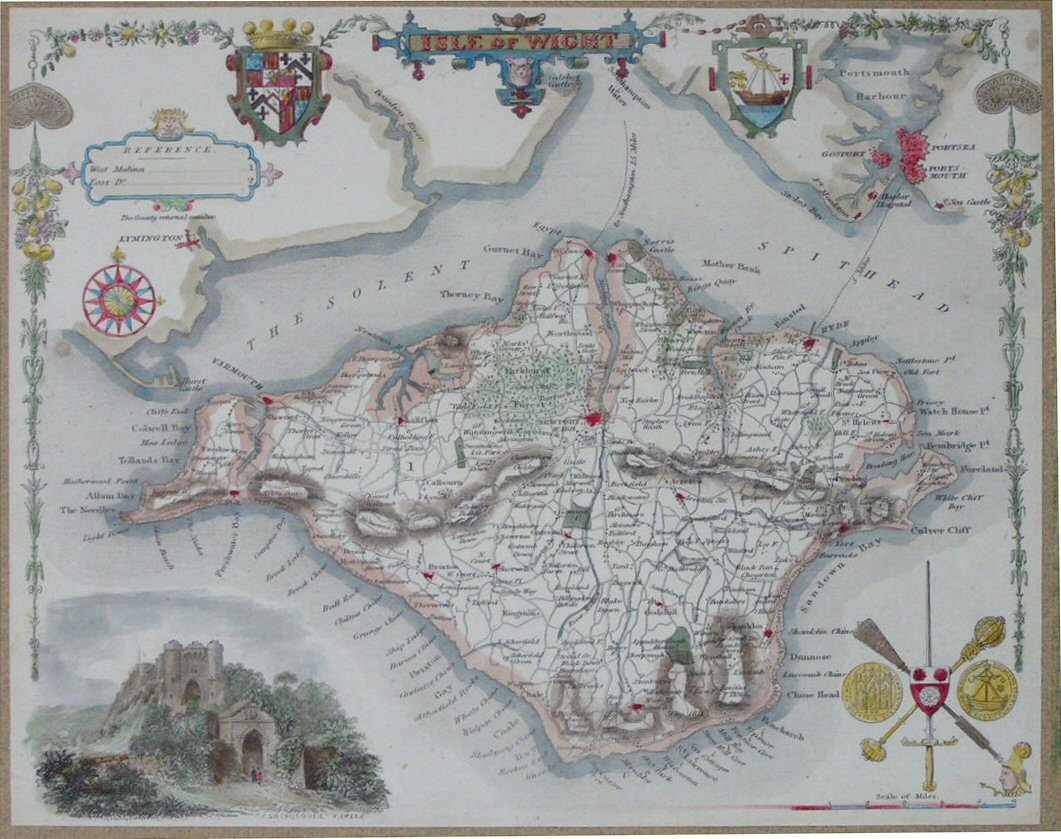 Map of Isle of Wight - Moule