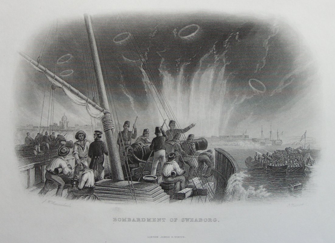 Print - Bombardment of Sweaborg. - Watkins