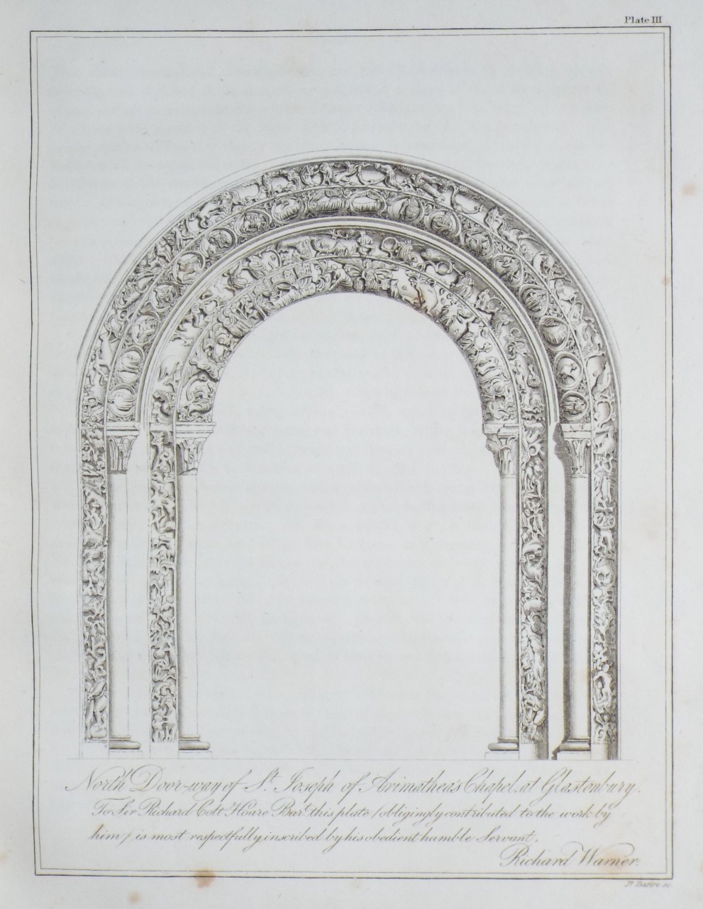 Print - North Door-way of St. Joseph of Aritmahea's Chapel, at Glastonbury. - Basire