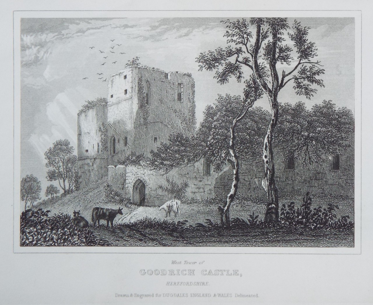 Print - West Tower of Goodrich Castle, Herefordshire.