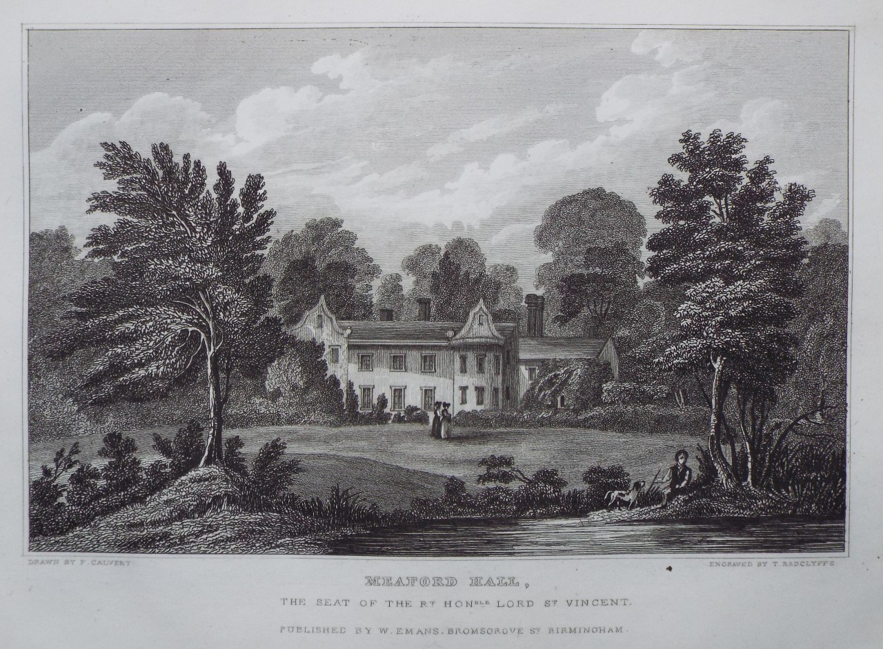 Print - Meaford Hall, the Seat of the Rt. Honble Lord St. Vincent. - Radclyffe