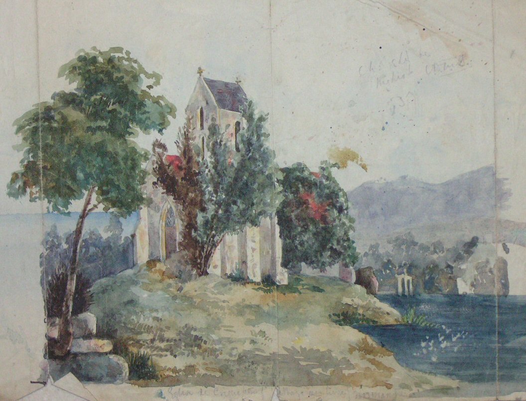Watercolour - Cricqueboeuf Church