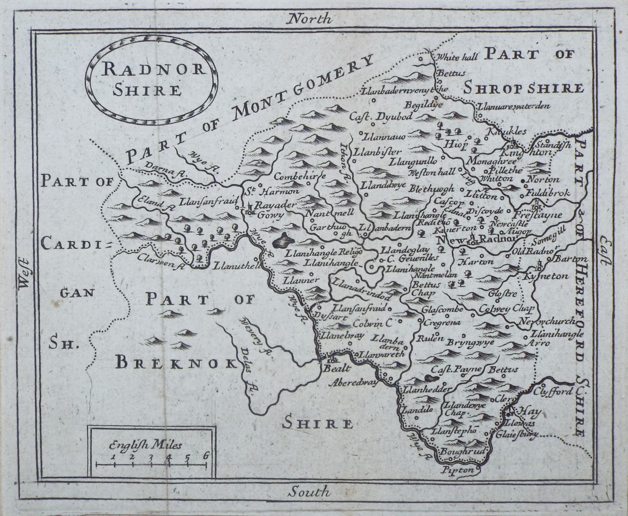 Map of Radnorshire